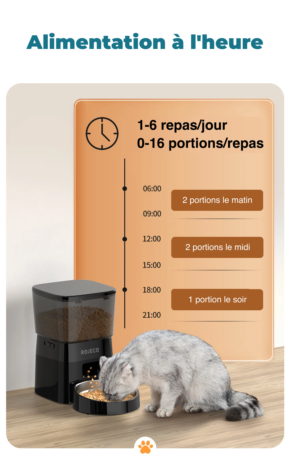 Mangeoire automatique pour animaux de compagnie 2L