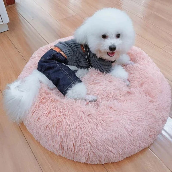 Lit apaisant donut pour chien/ chat (40-80cm) "Paws & Comfort - Cozy Donut Bed"