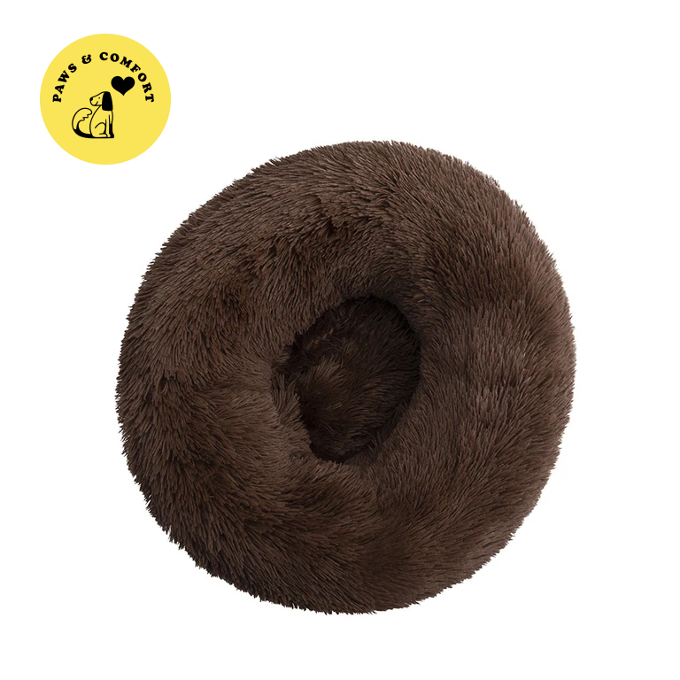 Lit apaisant donut pour chien/ chat (40-80cm) "Paws & Comfort - Cozy Donut Bed"